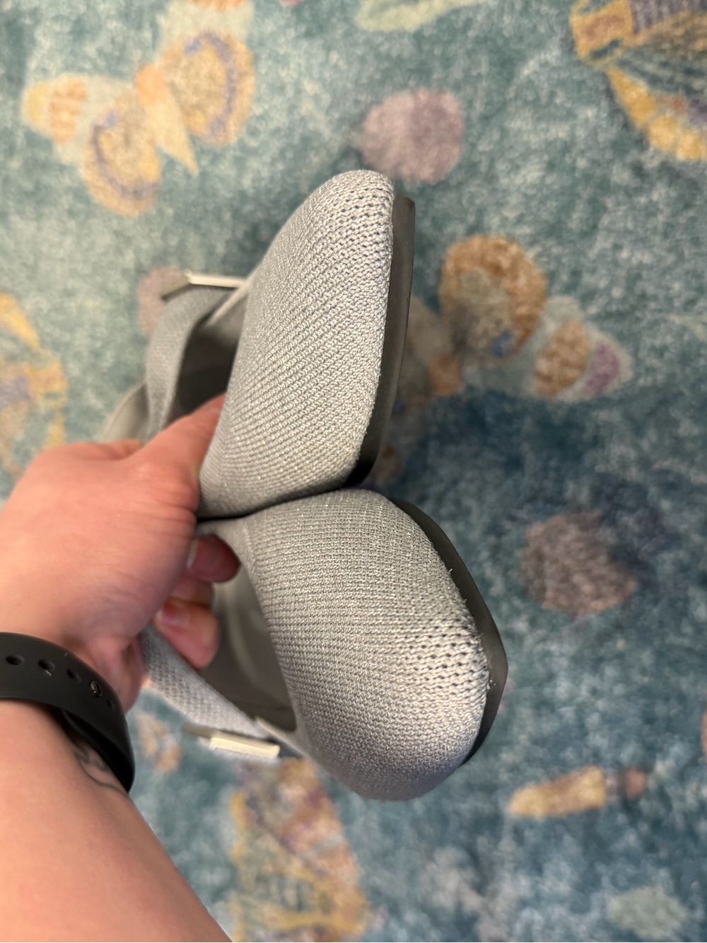 NWOT Grey Knit Mary Jane Flat with Buckle - Picture 15 of 15